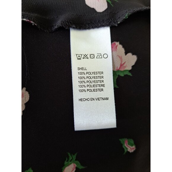 Betsey Johnson X Urban Outfitters Black Floral Maxi Dress Flutter Sleeves Small - Picture 10 of 11